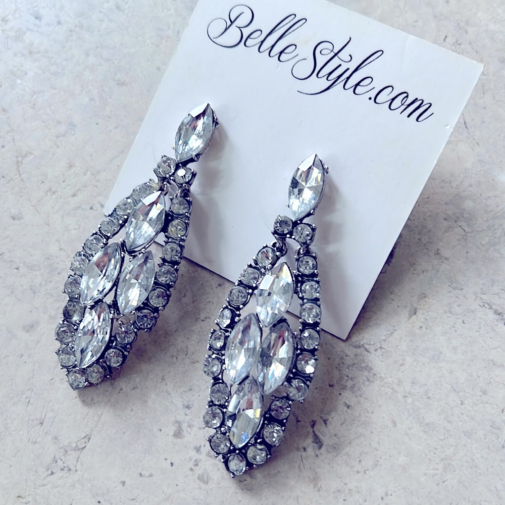 BelleStyle Crystal Statement Earrings
